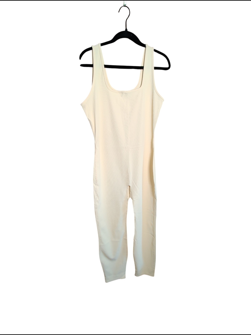 Cream And Brown Sleeveless Jumpsuit